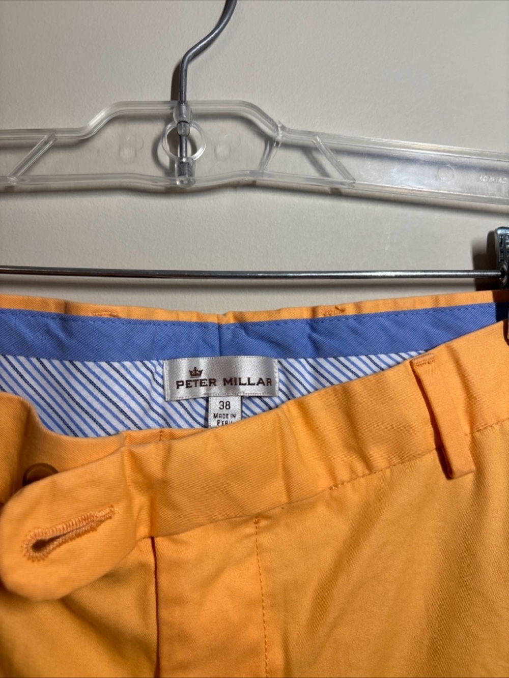 Peter Millar US OPEN 38 Orange Cotton Chinos